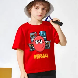 Red Ball 4 Print Cartoon Kids T-Shirts Funny Game Girls Clothes Baby Boys T Shirt Summer Casual Children Tops Wish Asha Girl Tee